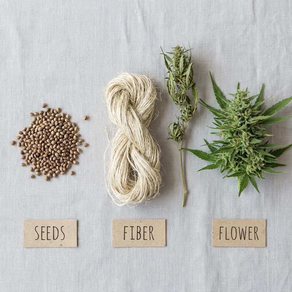 Hemp Flower, Hemp Seed, and Hemp Fiber: What’s the Difference?